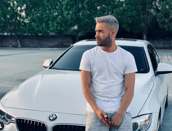 Gabriel Chavarria White BMW Car